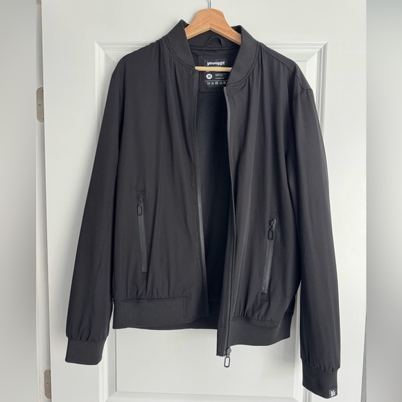 YOUNGLA - Men's Black Bomber Jacket - Picture 1 of 4